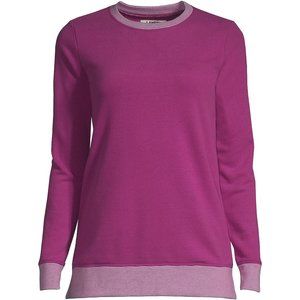 Land's End Women's Serious Sweats Crewneck Long Sleeve Sweatshirt Tunic NWT